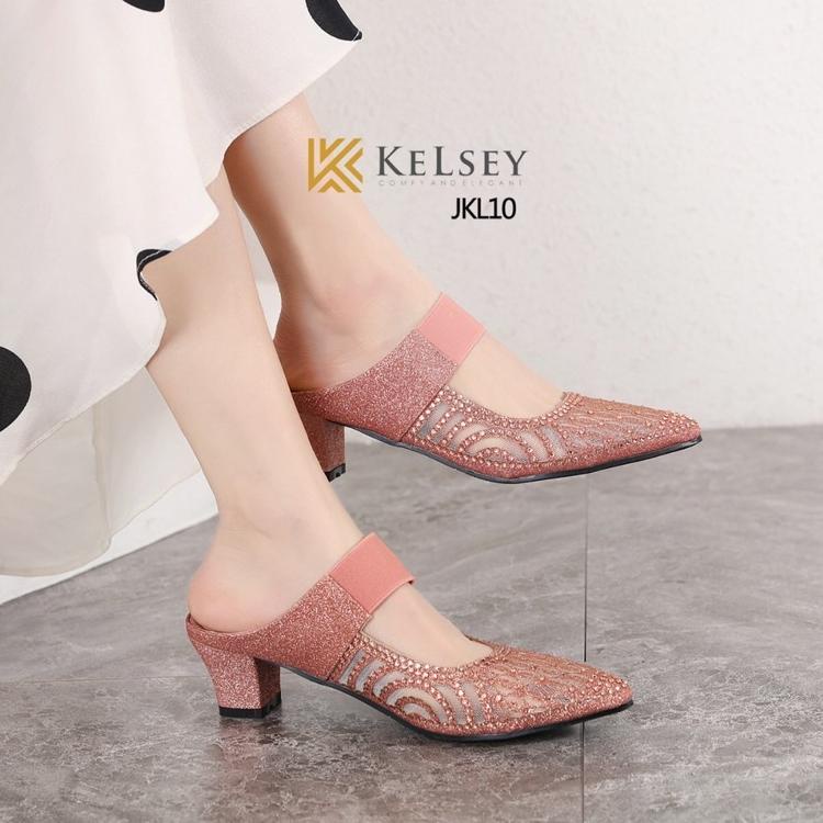 Sandal Heels Hak Tahu 5cm Wanita KELSEY JKL10 / Sandal Heels Wanita ‑ RGJ.19Au22ᴼ