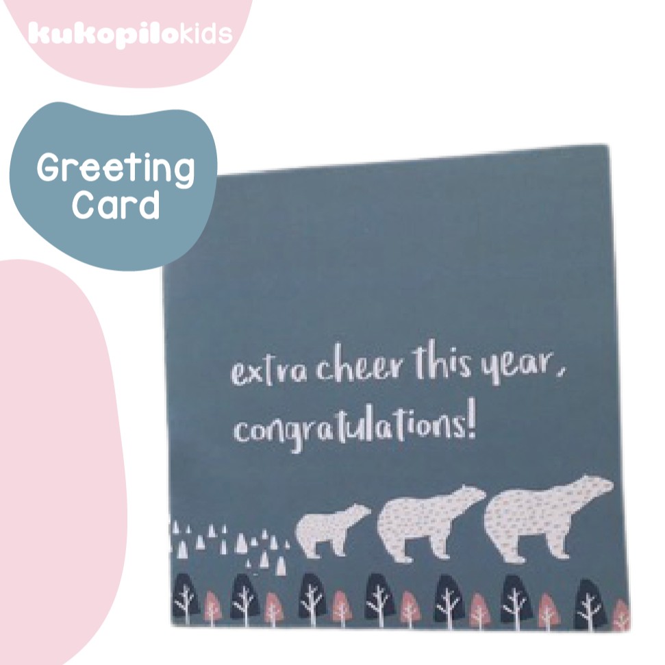 Kartu Ucapan Greeting Card Bayi Newborn Cheer Untuk Kado Hampers Perlengkapan Bayi Baru Lahir