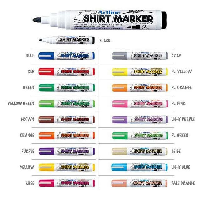

97u* SPIDOL KAOS BAJU KAIN SHIRT MARKER ARTLINE EKT 2 2.0 MM