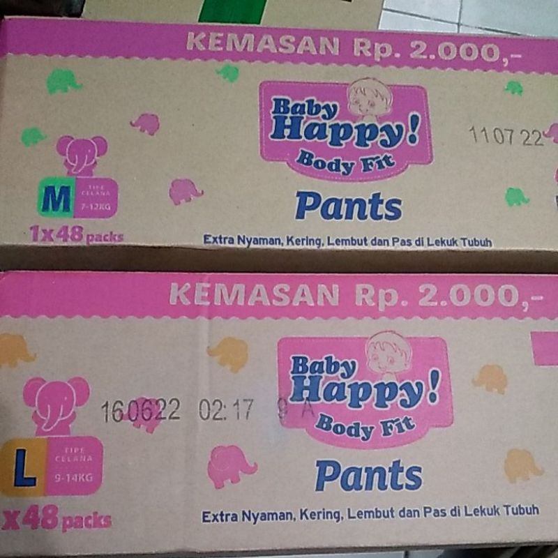 Baby Happy Renceng 1 dus isi 8 renceng x 6bks ( 48bks )