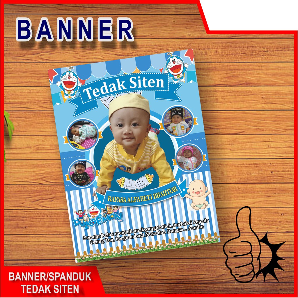spanduk / banner tedak siten backdrop spanduk ulang tahun banner ultah