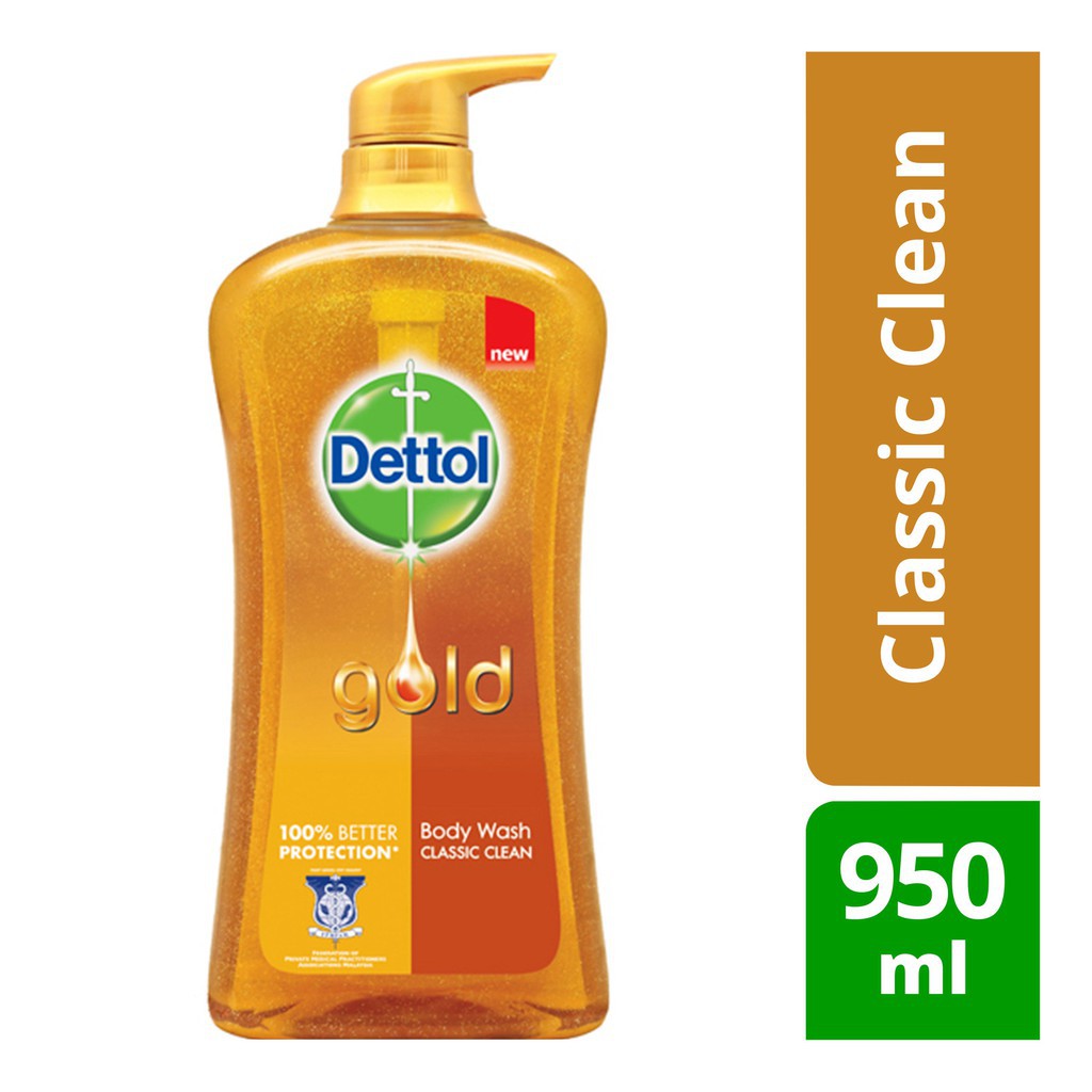 Jual Dettol Gold Body Wash Classic Clean 950ml Shopee Indonesia