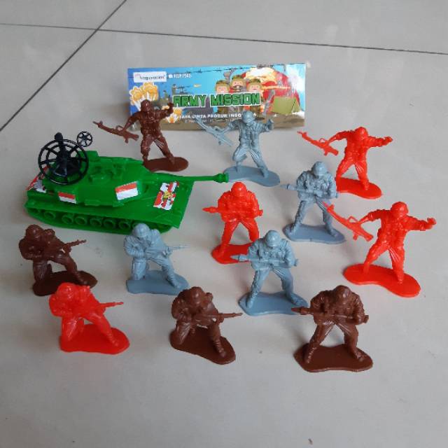 Mainan Set Figure Tentara Edukatif - Figure Army Tank Anak Edukasi