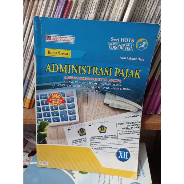 buku bekas ADMINISTRASI PAJAK untuk smk kelas xii mediatama
