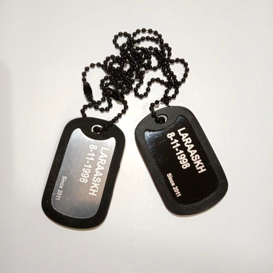 dogtag aluminium ( kalung tentara)