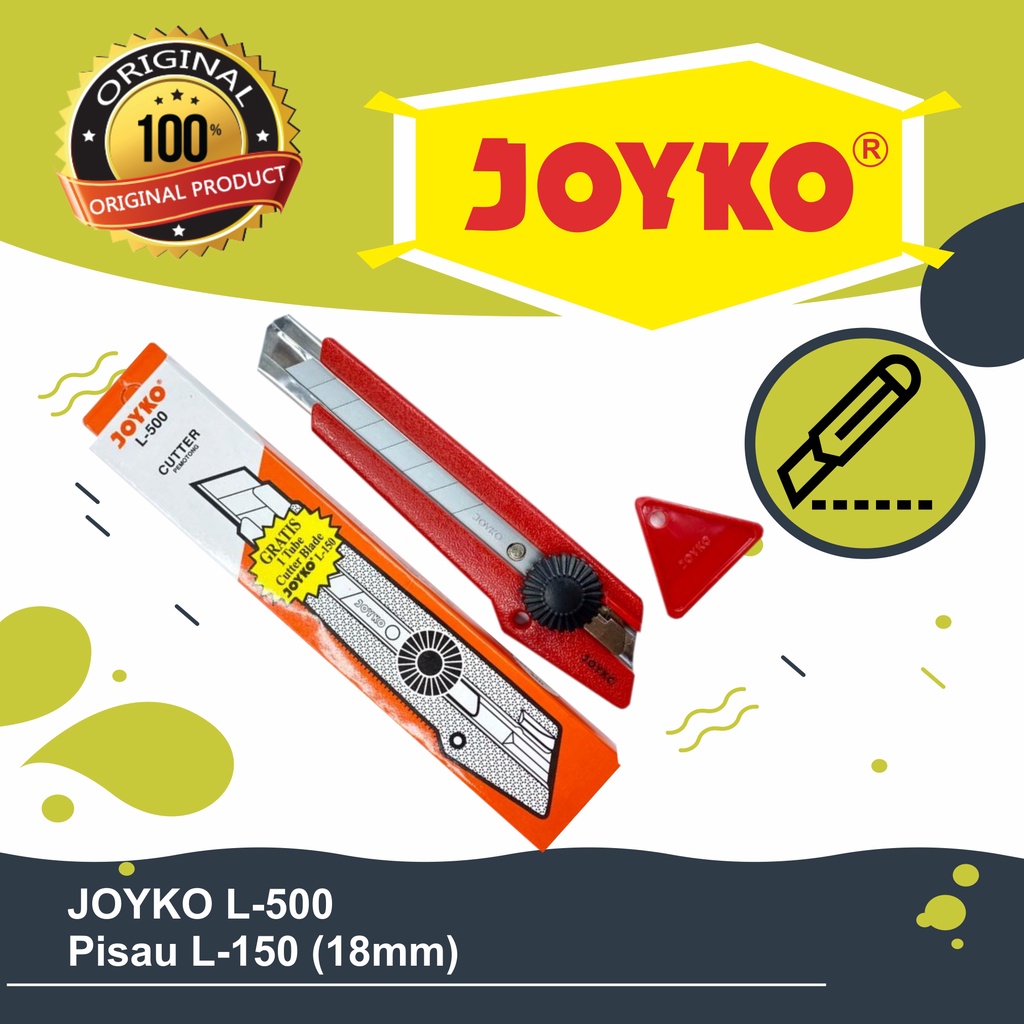 

Cutter Joyko Besar L-500 L500 L 500 ( Gratis Isi Cutter Joyko L-150 1 Pack )