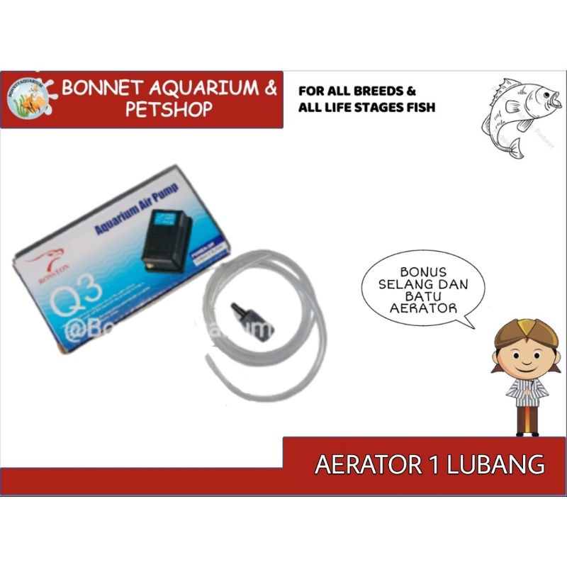 AERATOR 1 LUBANG BONUS SELANG DAN BATU GELEMBUNG