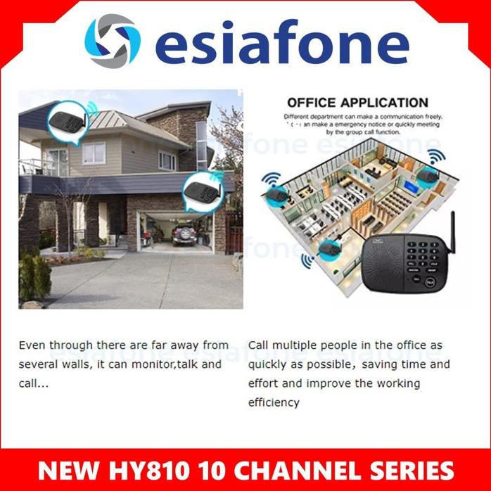 Hosmart Wireless Intercom Fm 10Ch Interkom Interphone Hy810 9 Stasiun