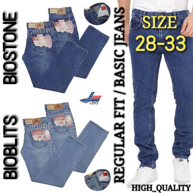 Celana Jeans Lea Panjang Pria / Regular Jeans Lea Pria / Lea Straight Jeans / Basic Jeans Lea Pria