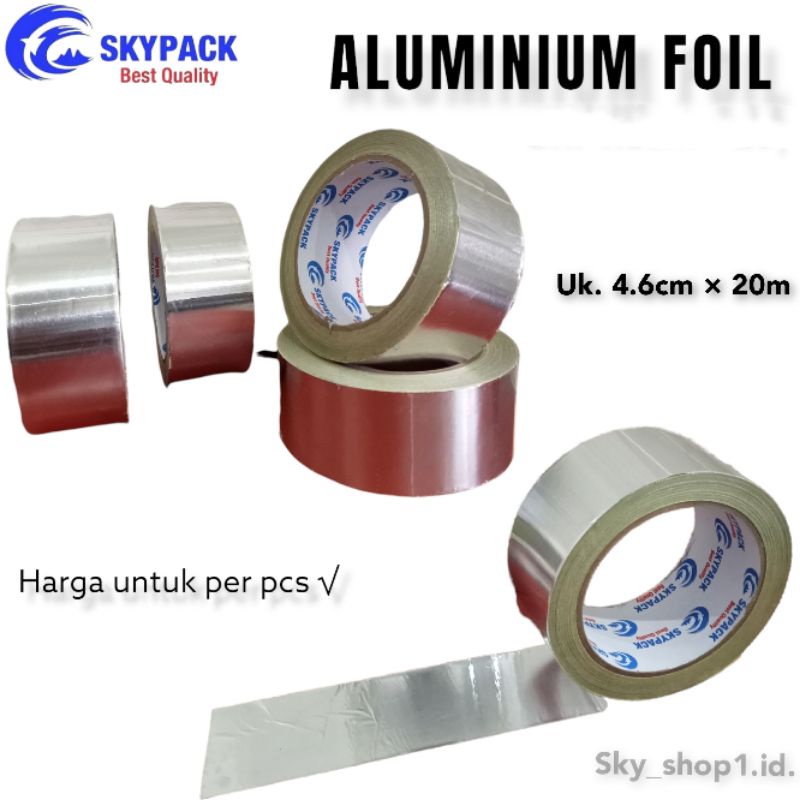 

ALUMINIUM FOIL SKYPACK UK 4.6cm × 20m / LAKBAN ALUMINIUM FOIL