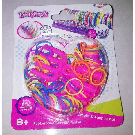 

DIY Rainbow Loom Bands 1 Set Love Ketapel Besar Kerajinan Unik Murah Lucu Colour Colourfull Kado Gif