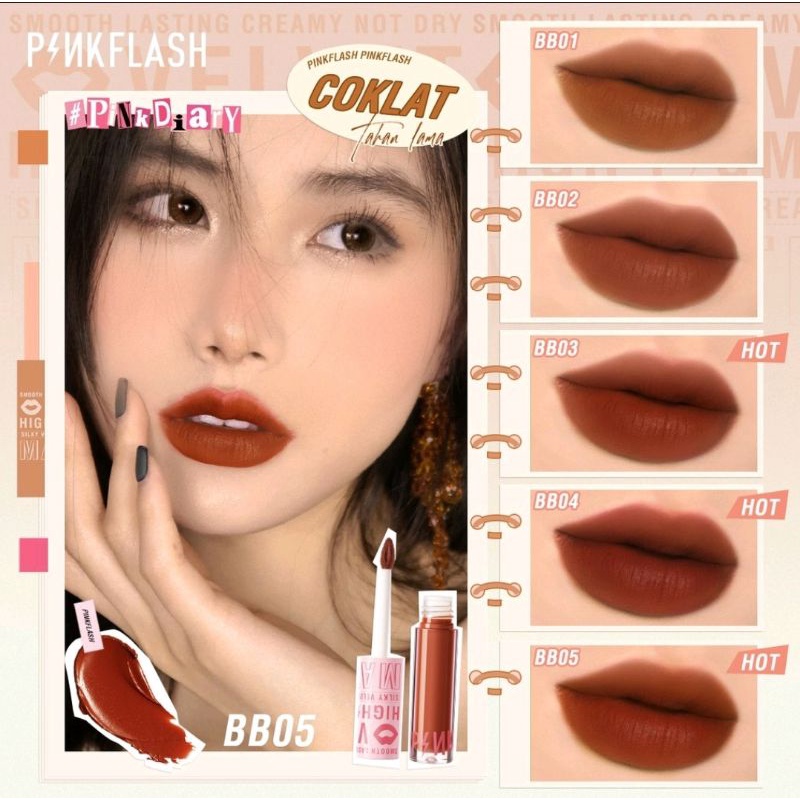 [BPOM] PINKFLASH Silky Velvet Lip Cream | Lipcream | Lipstick | PinkDiary Pink Flash