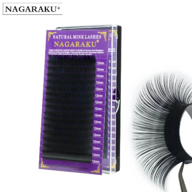 Nagaraku Mink Eyelash Extension Single Lash Purple Nagaraku premium eyelash extension bulumata palsu
