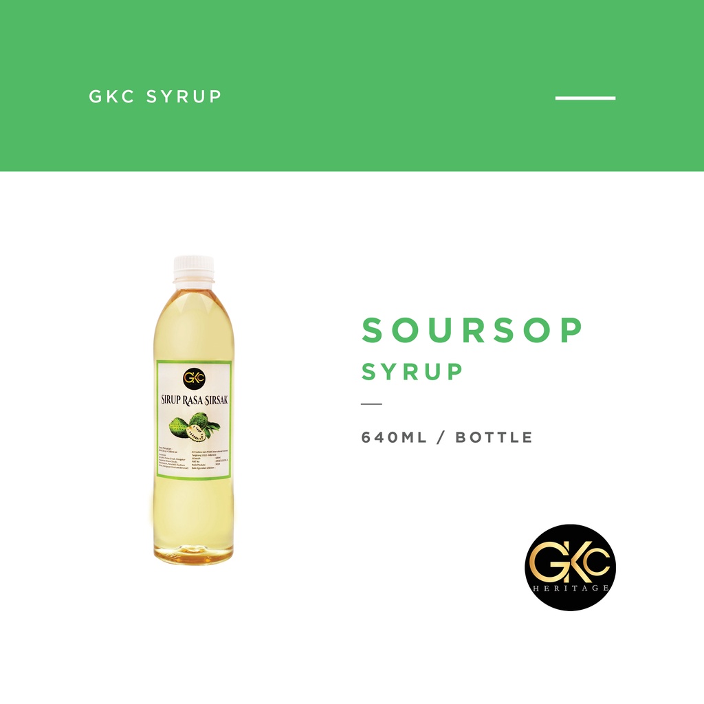 Sirup Sirsak / Soursop Syrup Minuman GKC Heritage 640 ml (Import Quality)