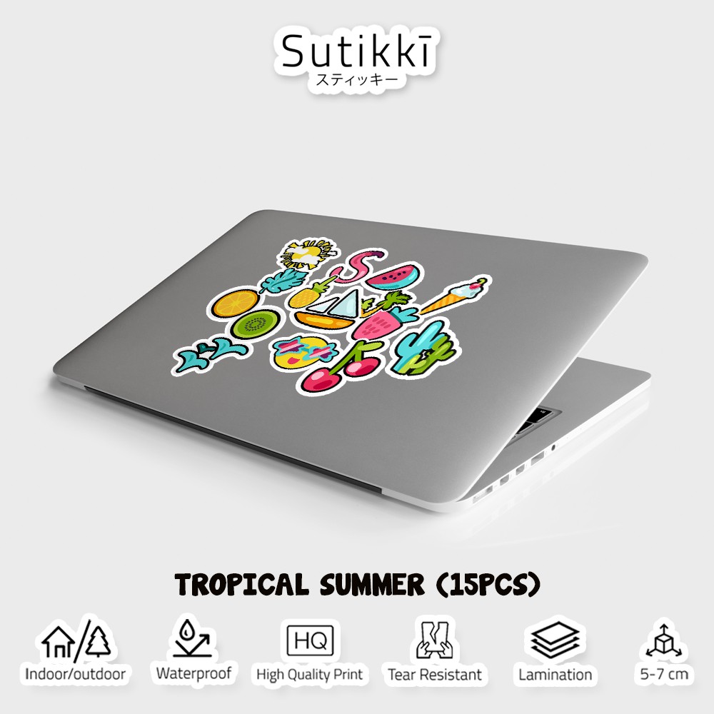 Sutikki | Sticker Pack Tropical Summer Holiday Travelling Die Cut Stiker Laptop Vinyl Aesthetic