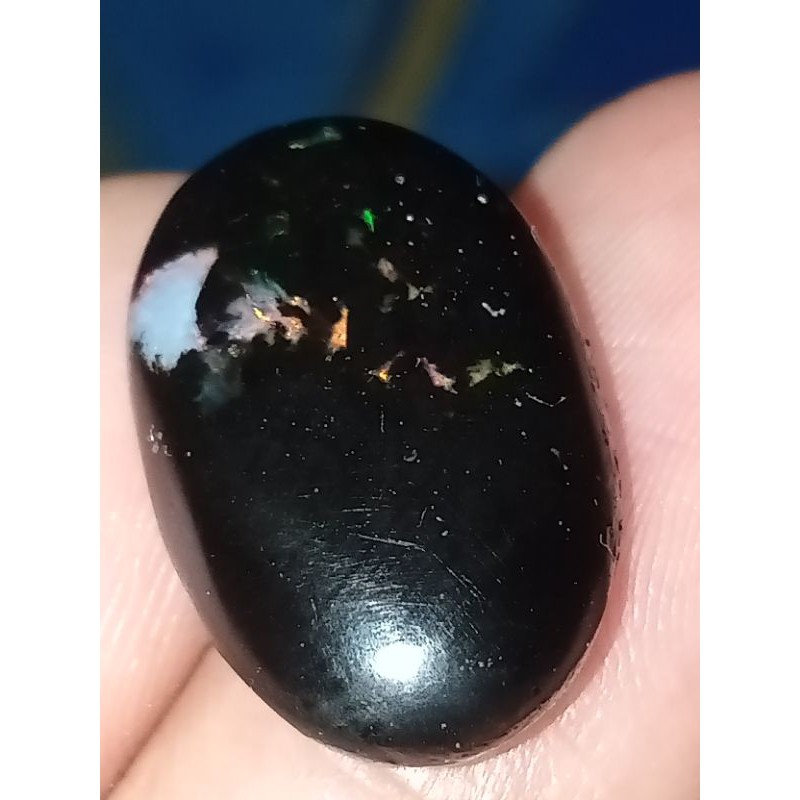 Black Opal Jarong / Kalimaya Banten ( Loose Stone Batu Akik Natural - bukan bacan pirus kecubung )