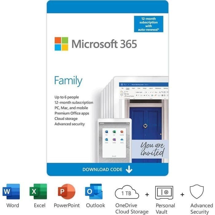 Microsoft Office 365 Family Resmi Original