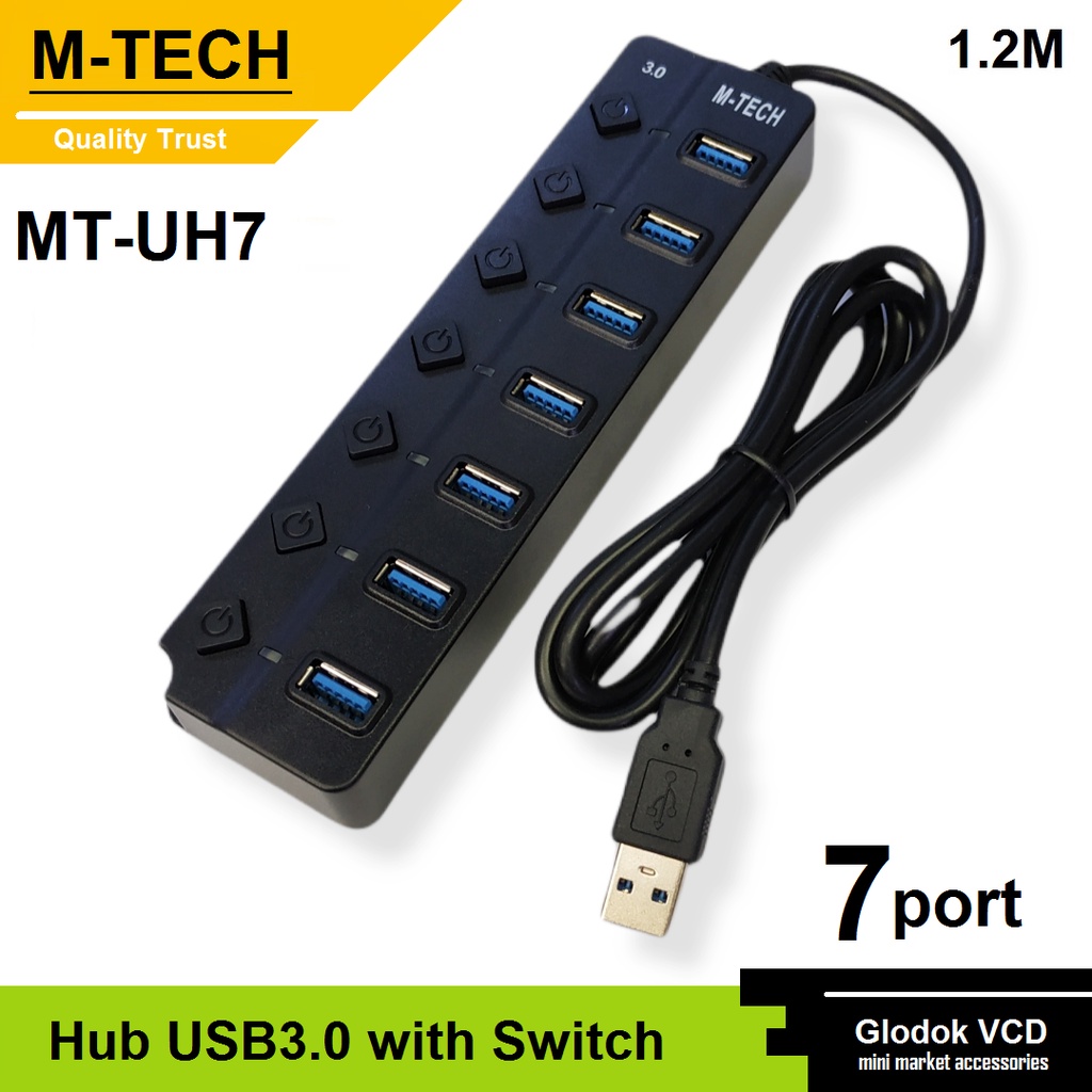 M-Tech Hub USB 3.0 7 Port Switch MT-UH7