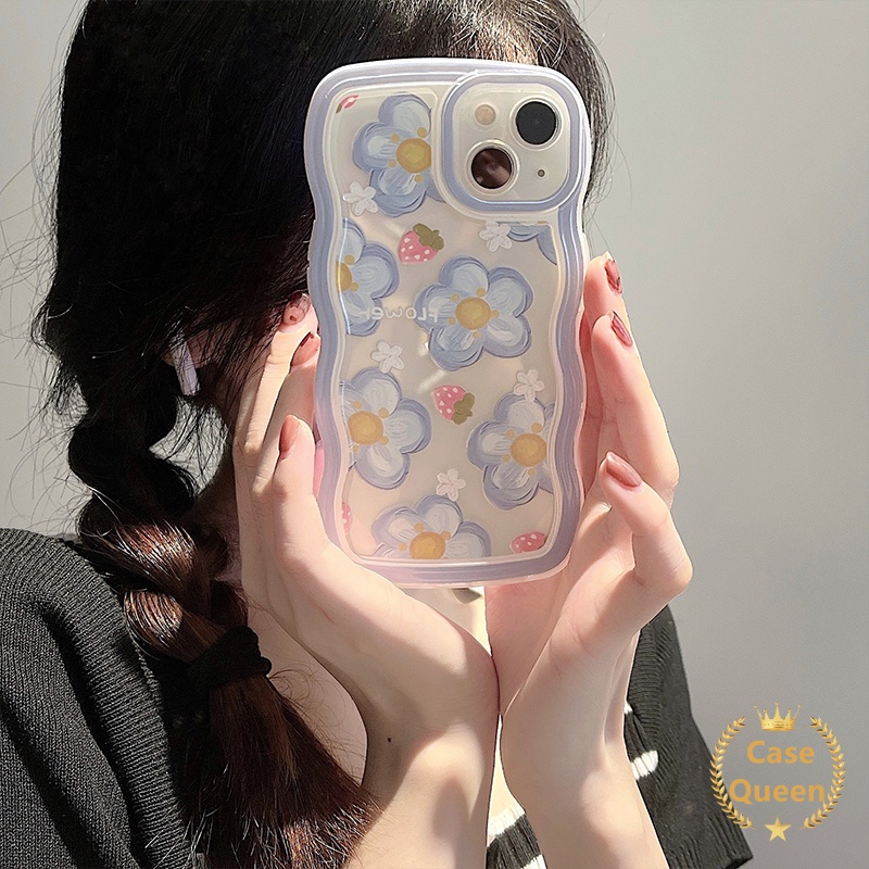 Casing Soft Case Bumper TPU Motif Strawberry Untuk Samsung A13 A12 A32 A52 A50s A30s A52s A50 M12