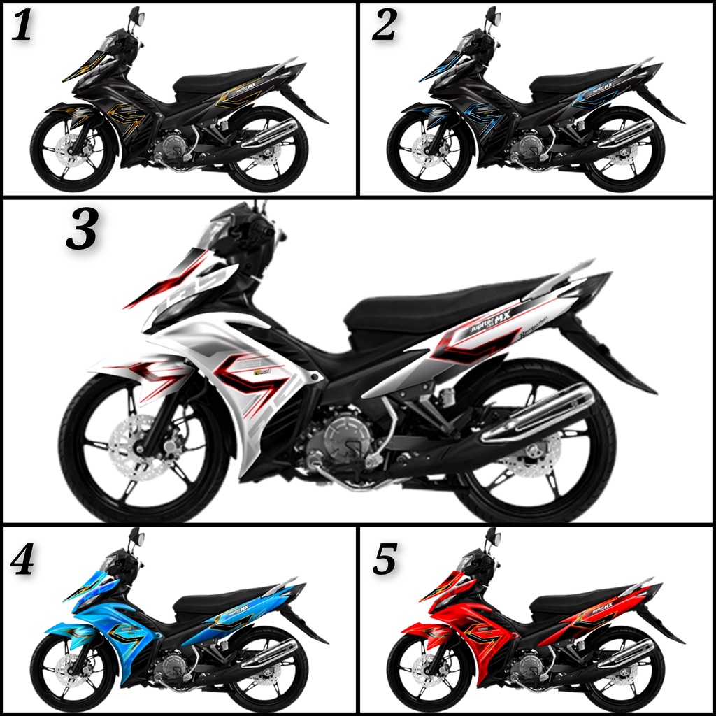 List Sticker Striping MX New Semifull Body/Stiker Variasi MX New 135/Striping Variasi MX New 135