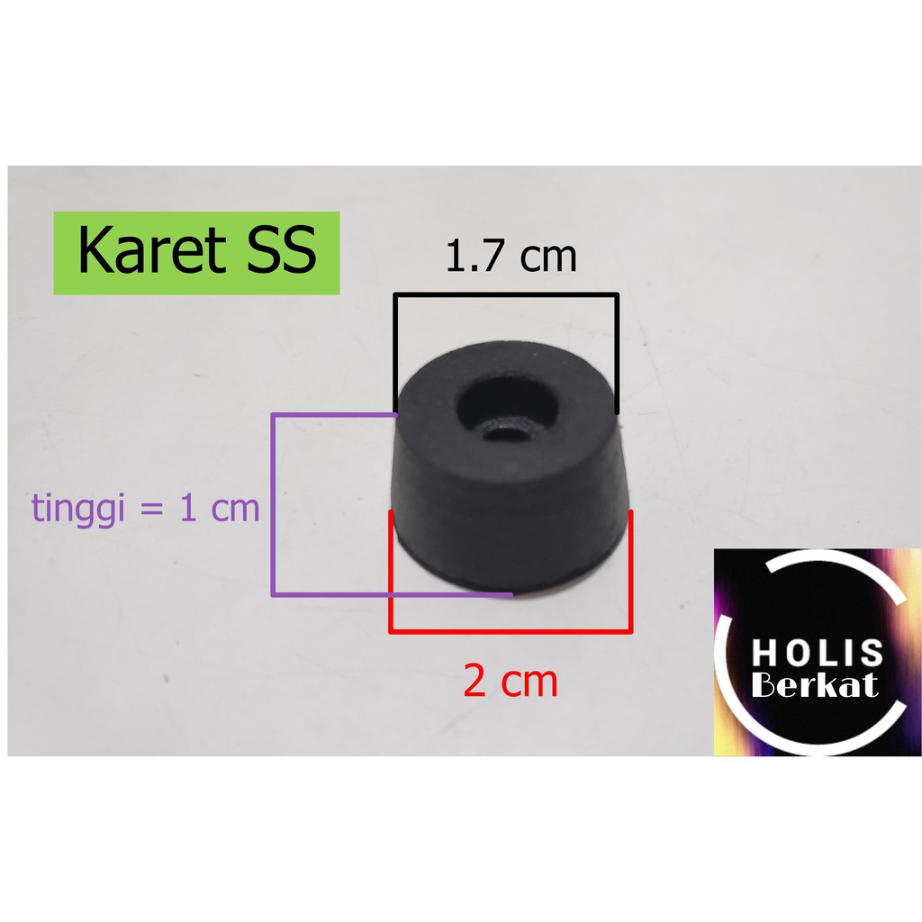 Alas Kaki Karet / Tatakan Rak Kaki Meja Kursi Kompor Gas (Karet SS)