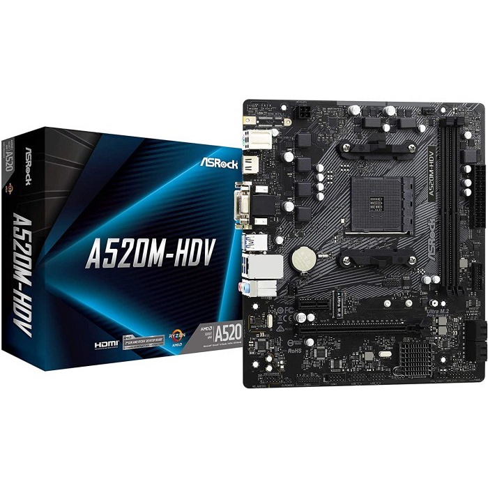 Paket Mobo AMD Ryzen 5 5600G + Asrock A520M-HVS