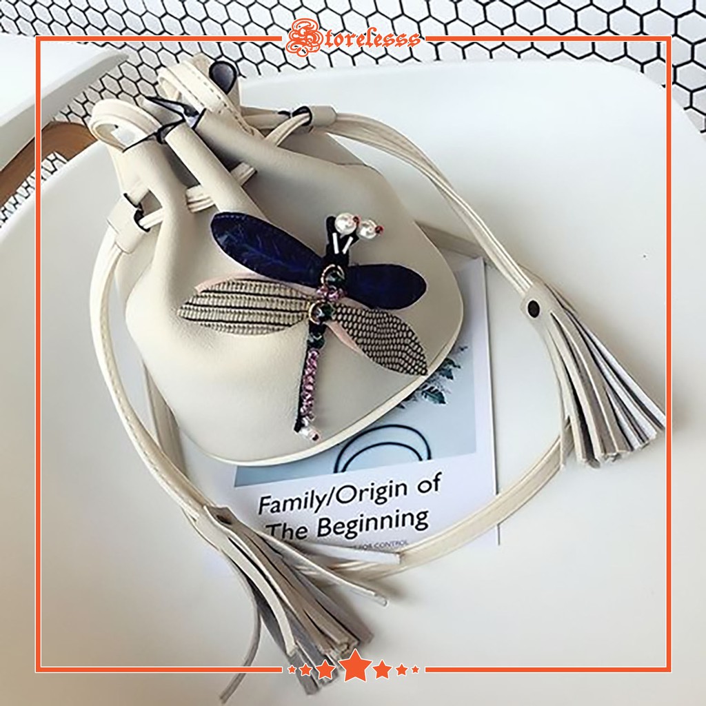 TAS SELEMPANG WANITA MODEL TAS SERUT HIASAN CAPUNG | TAS WANITA | TAS IMPORT | TAS KOREA