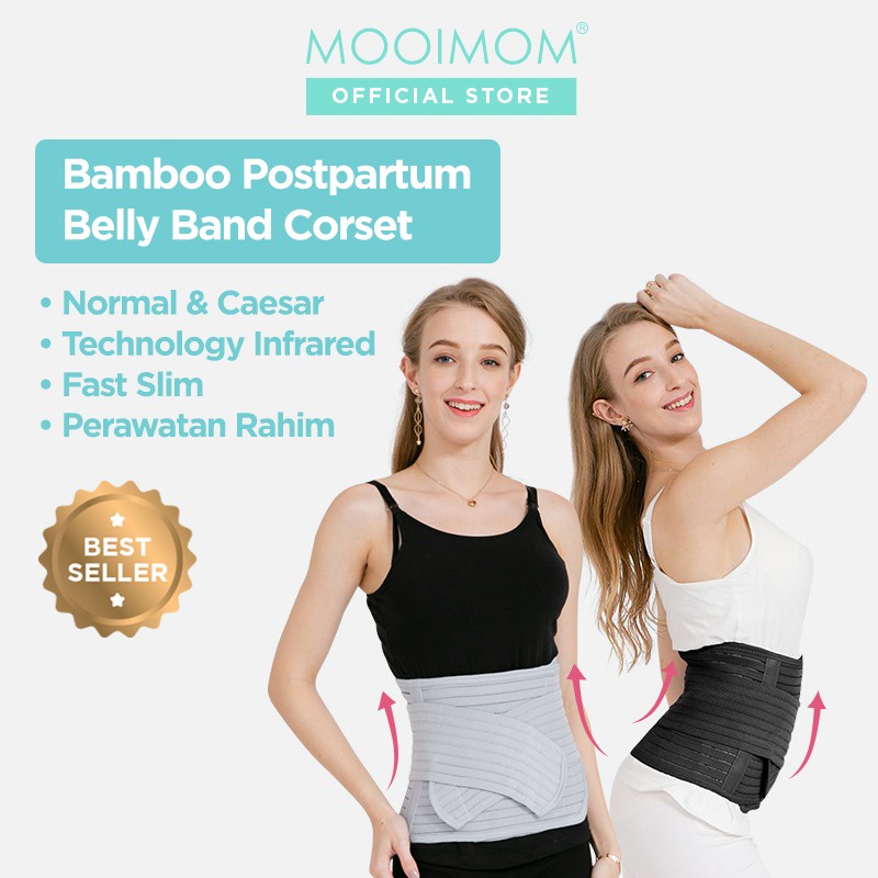 MOOIMOM Bamboo Postpartum Belly Band - Korset Melahirkan Normal &amp; Caesar