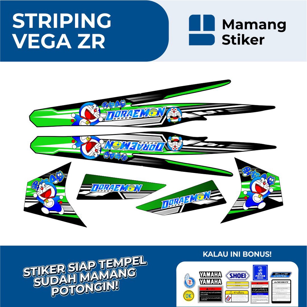 STRIPING VEGA ZR LIST VARIASI 10 DORAEMON/STIKER VEGA ZR SIMPEL LIS ROADRACE RC/STICKER VEGA ZR THAI