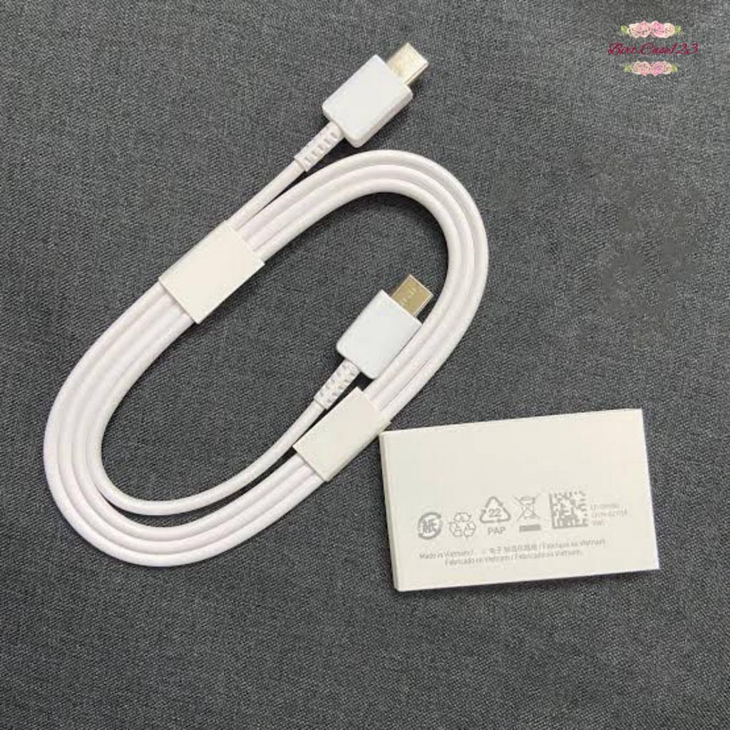 Kabel Data Cable ORIGINAL Samsung cabutan S21 nonpack super fast Charging for Galaxy A23 A33 A53 A73 5G s21+ S21fe s21ultra s22 s22+ s22ultra note20 Note20ultra s23 s23+ s23ultra z flid 4 z fold 4 z flip 3 z fold 3 Original TYPE C TO TYPE C BC7912