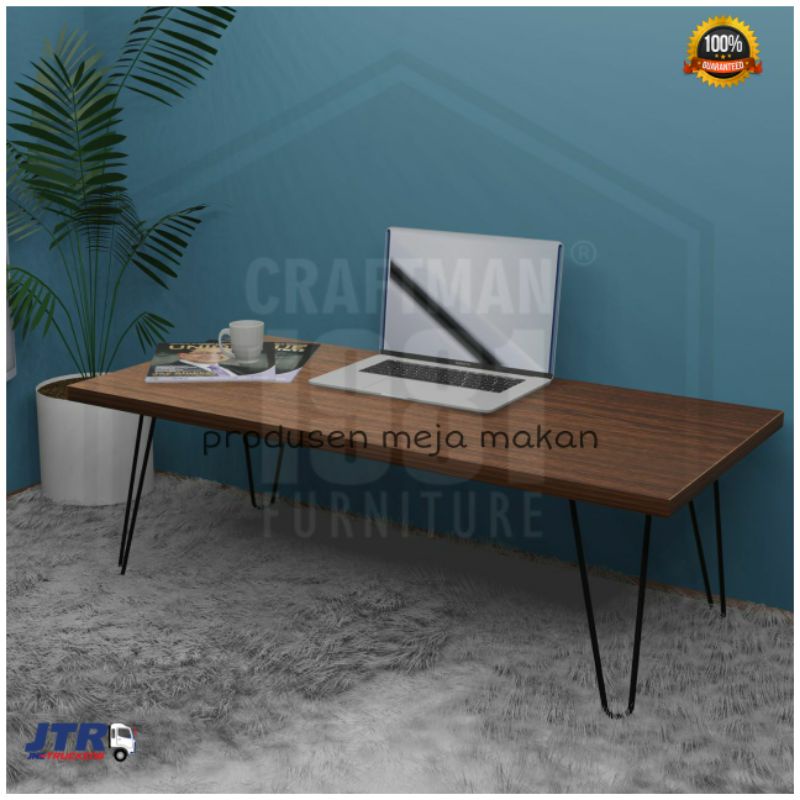 meja gaming lesehan meja kerja kaki hairpin komputer minimalis