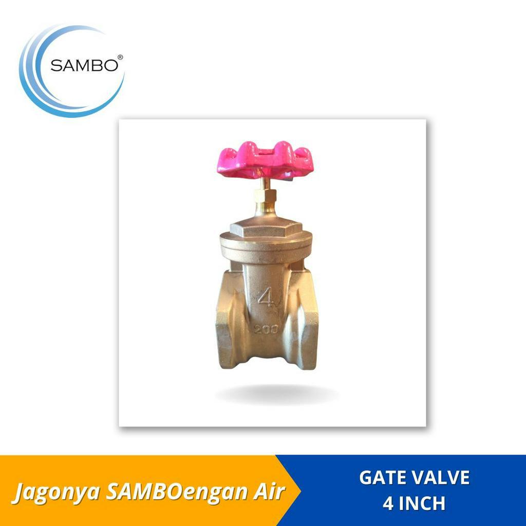 Sambo Gate Valve 4 inch kuningan
