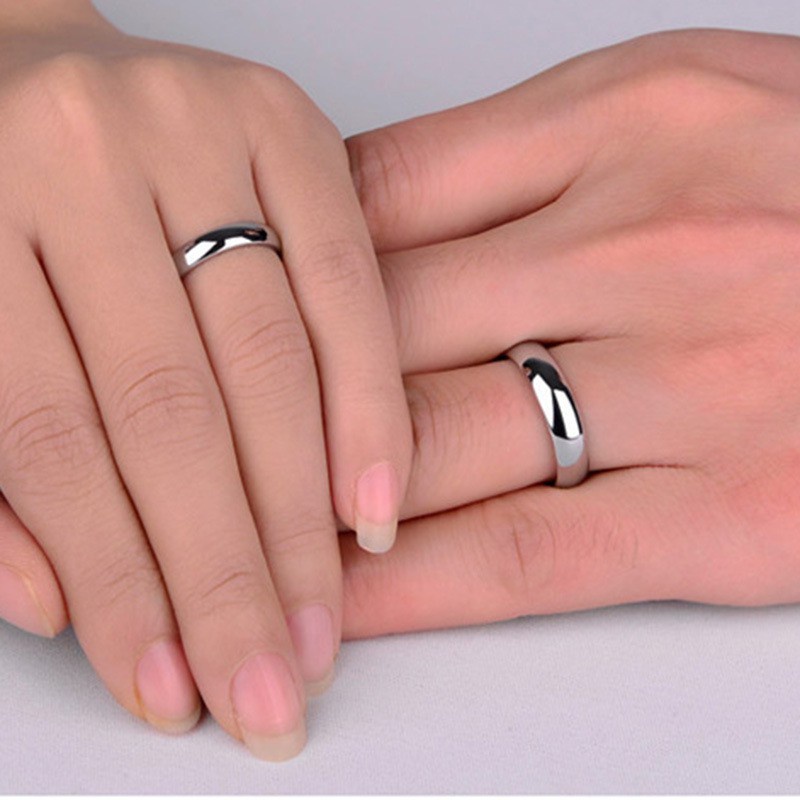 Cincin Poles Saja Titanium Sederhana Keren Fashion Pria dan Wanita