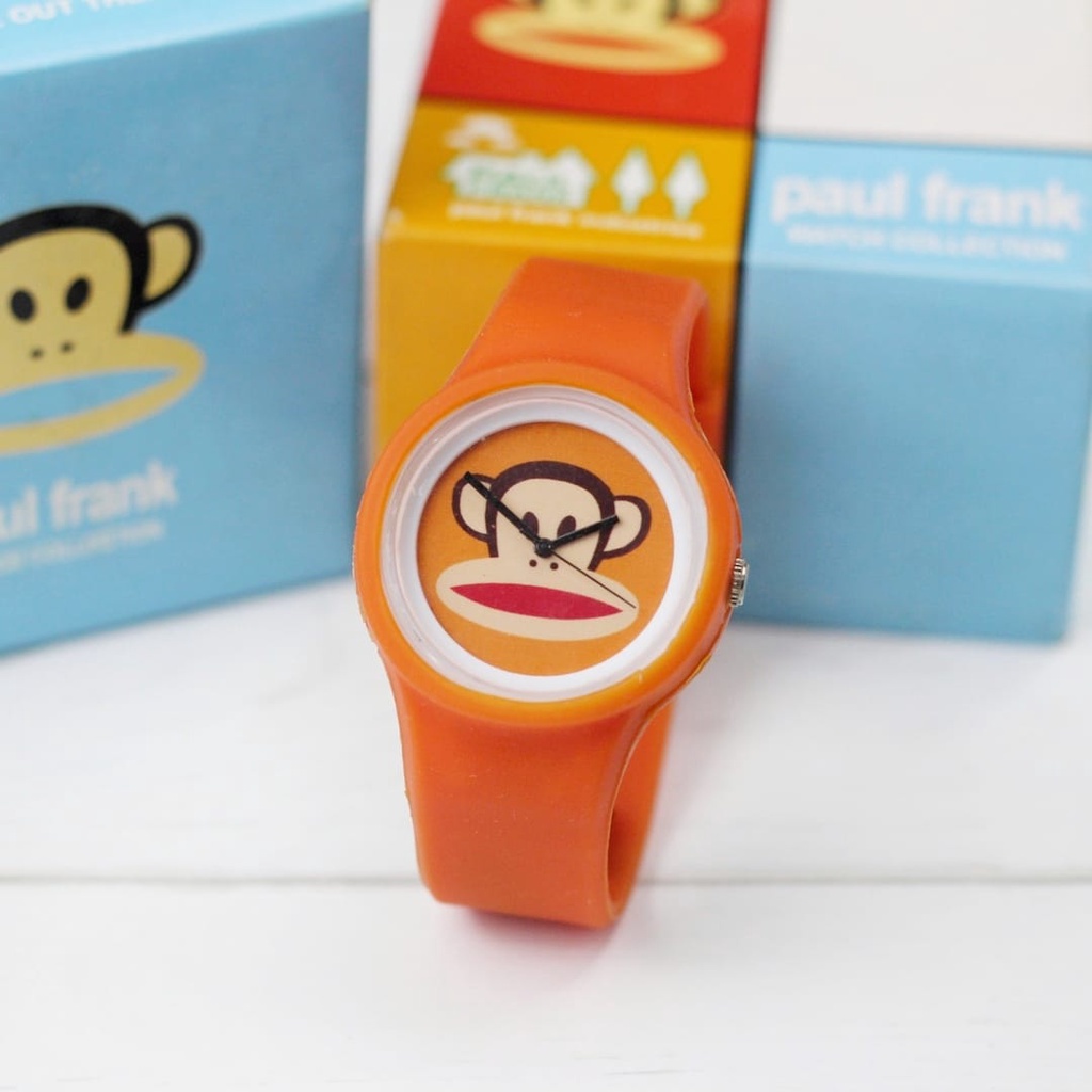 [ COD ] JAM TANGAN FASHION WANITA PAUL FRANK 3825JB TALI RUBBER FREE BOX ORI & BATERAI || GROSIRAN J