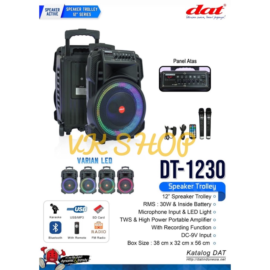 SPEAKER PORTABLE TROLLEY 12 INCH DAT DT 1230 / DAT DT1230 ORIGINAL
