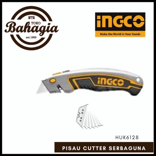

Pisau Cutter Serbaguna / Cutter Tajam / Utility Knife INGCO HUK6128