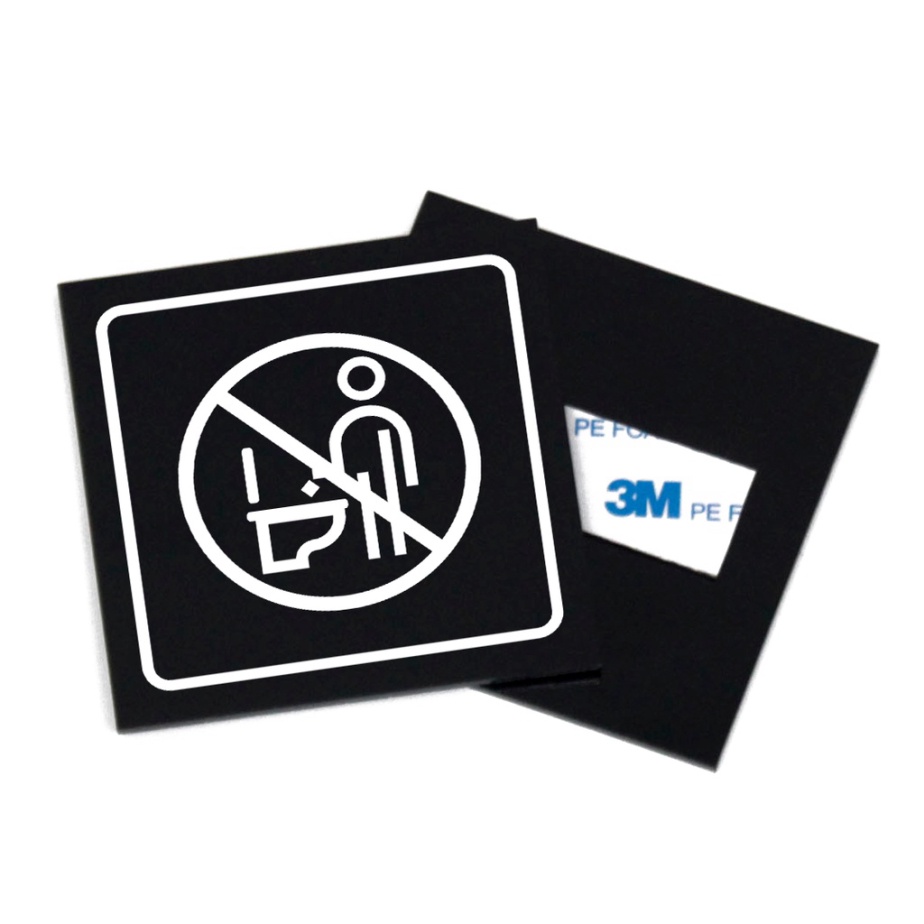 dilarang buang sampah ke toilet - sign system akrilik - sign board - akrilik - dilarang buang sampah