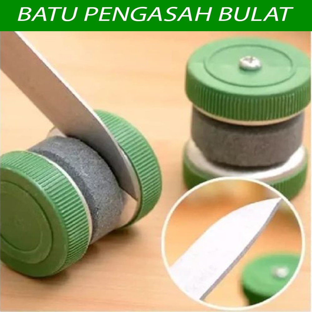 PENGASAH PISAU MODEL RODA PUTAR / ALAT PENGASAH PISAU / ASAH PISAU BENTUK RODA BATU ASAH / KNIFE / PENGASAH GUNTING