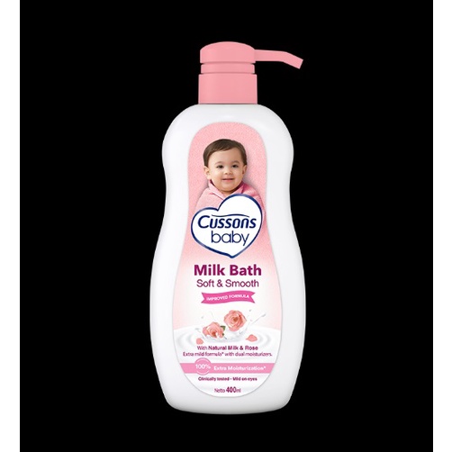 Cussons Milk Bath Soft &amp; Smooth Sabun Mandi Bayi Kemasan Botol