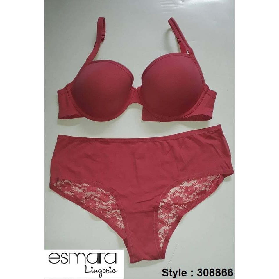 ready bra set with panty esmara style 308866 color coral