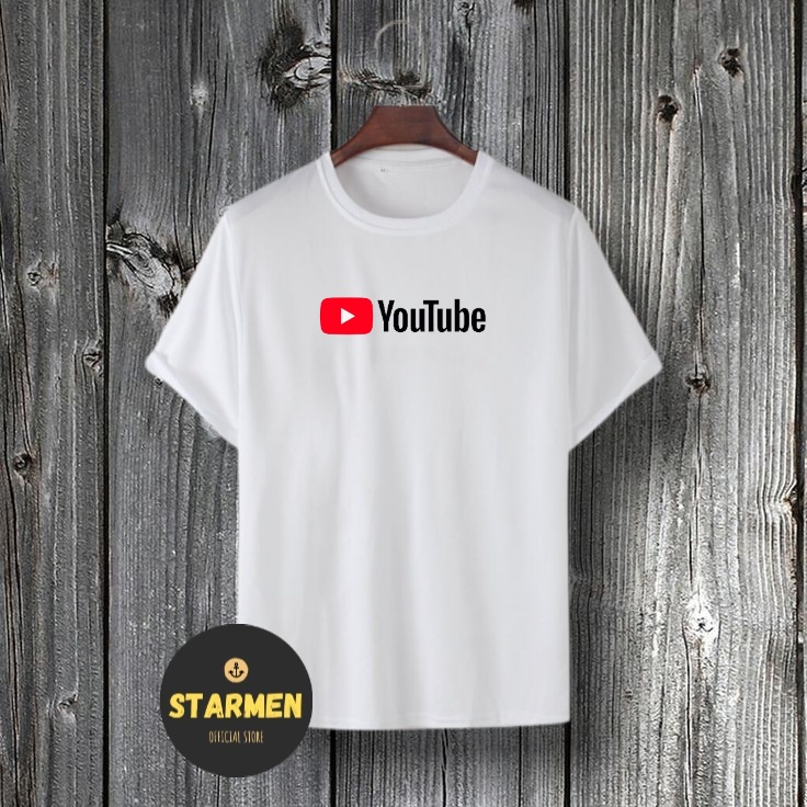 Kaos Distro Unisex YOUTUBE Katun Combed 30s/ sablon polyflex/polyflex premium / Pakaian Pria Wanita Atasan Cowok Cewek /kaos kekinian/ kaos viral/ tshirt tumbrl tee basic/ Kaos kata kata / kaus / kaus oblong oversize kaos murah best seller ready