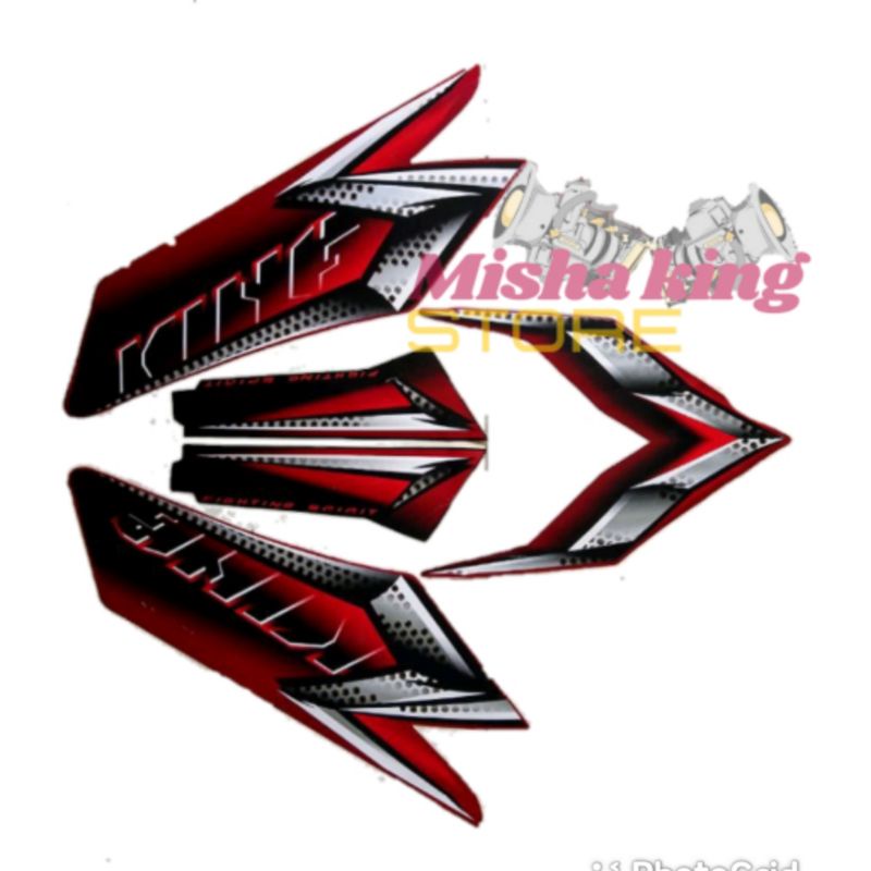 striping stiker rx king 2008 merah Lis body rx king