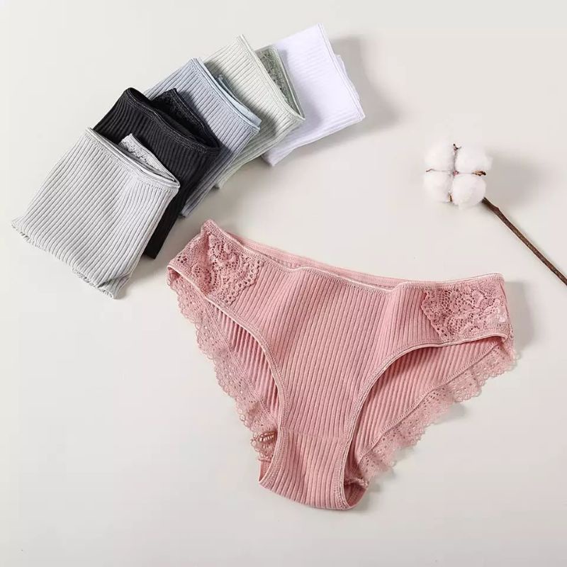 BEVERLY JEAN - Pixie Panties Finetoo Celana Dalam Renda Brokat Brief Katun CD Cewe Wanita  Sexy Imut