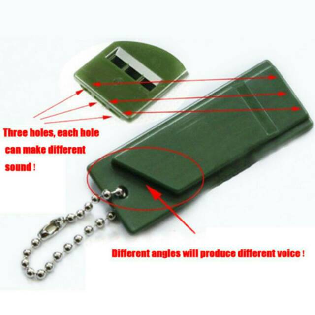 Peluit 3 frekuensi latih burung bird survival outdoor edc keychain