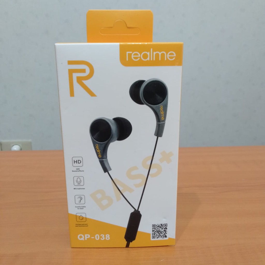 Headset Realme Qp-038 Audio Jack 3.5mm Super Bass