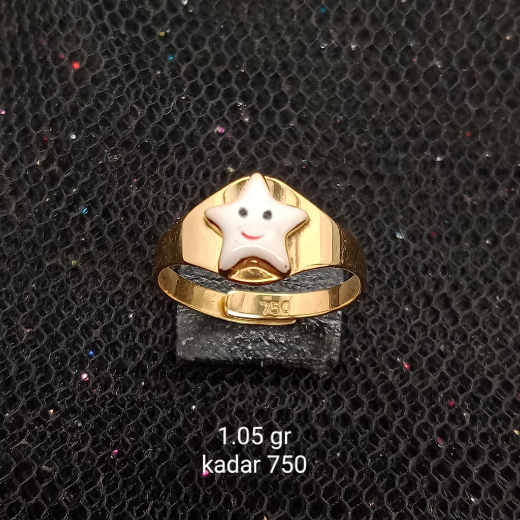 Cincin Emas 17K - Anak 1.05 gr Kadar 750 - 597