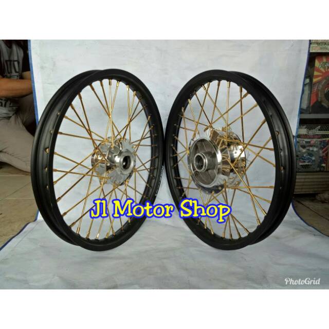 Sepaket Velg Tromol set Jari jari Jupiter Z Lama Vega R Lama Force 1 F1F1ZR Supra 125 Karisma Dll