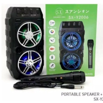 SPEAKER BLUETOOTH TERBARU 6'5 INCH SX-5038 PLUS MIC KARAOKE//SPEAKER SALON AKTIF X-BASS [SWEETSPACE]