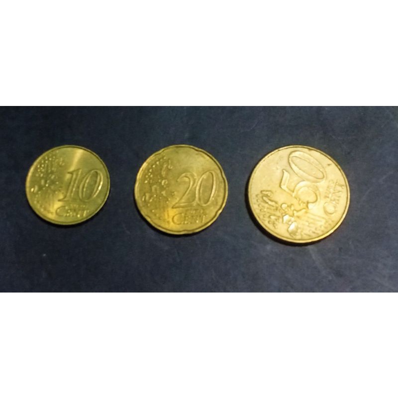 Euro Uang Asing 10 cent Euro 20 Cent Euro 50 cent Euro