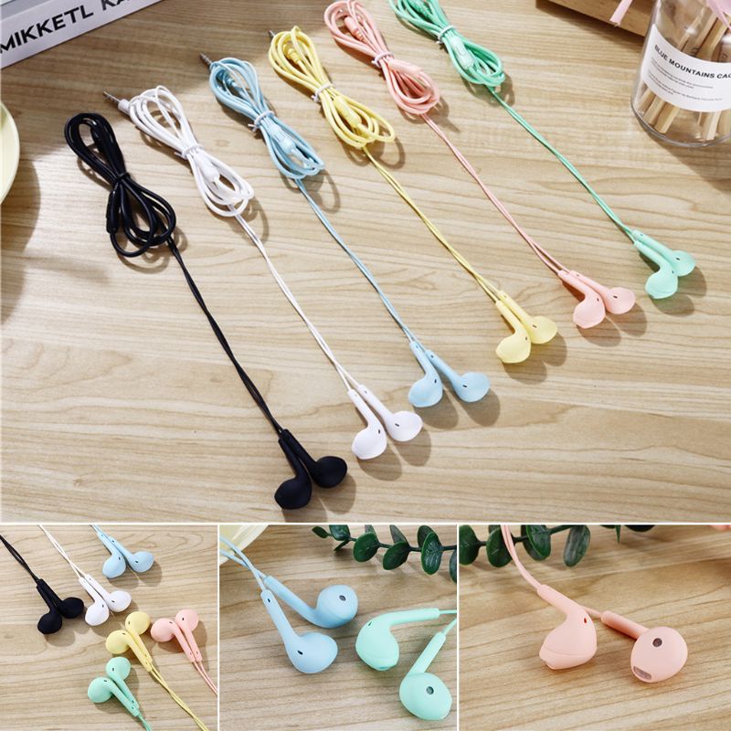 Vivi Headset Earphone Earbuds Sport Kabel Super Bass Jack 3.5mm Dengan Microphone Built-In